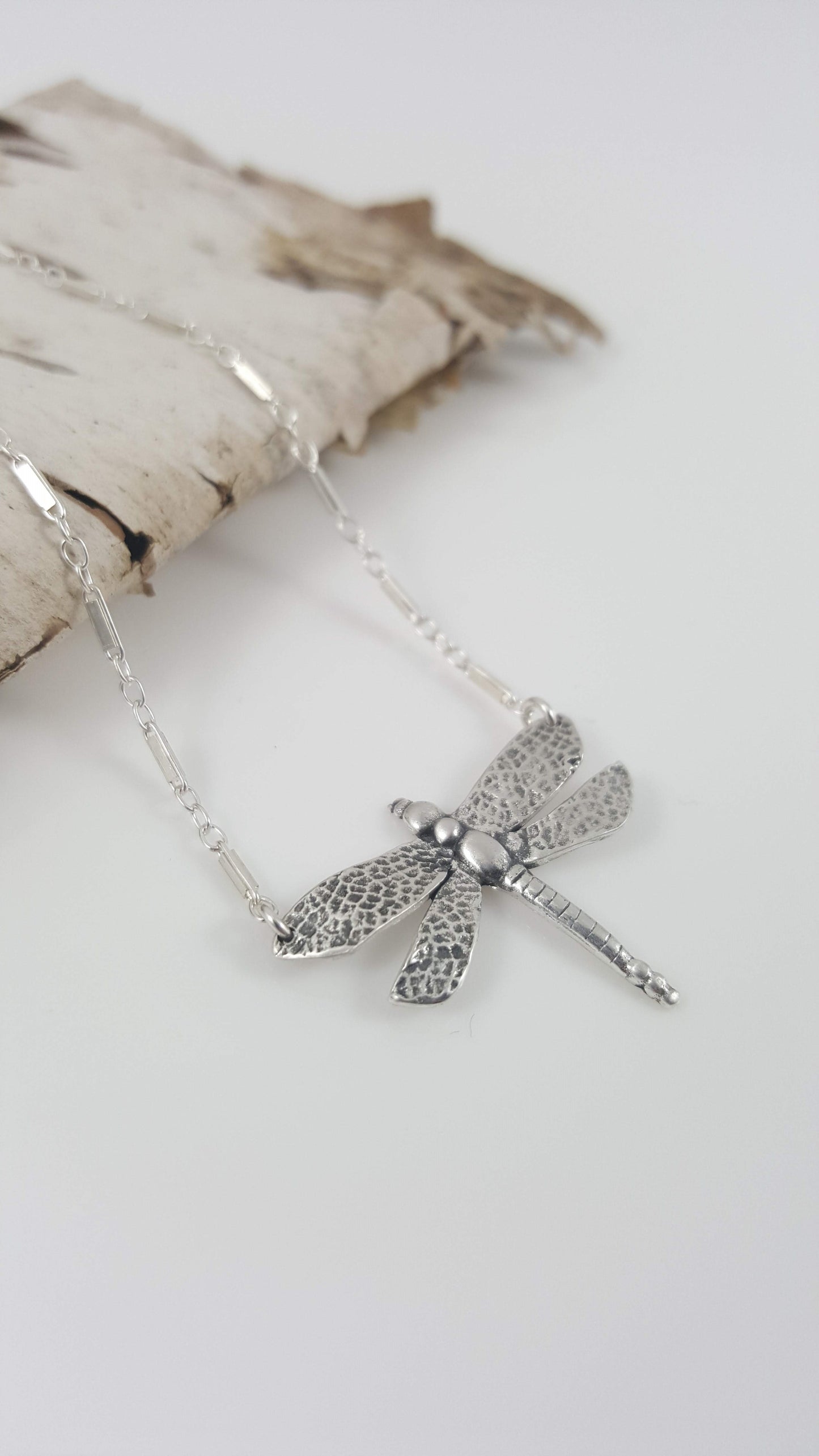 Custom Dragon Fly and Orchid Necklaces