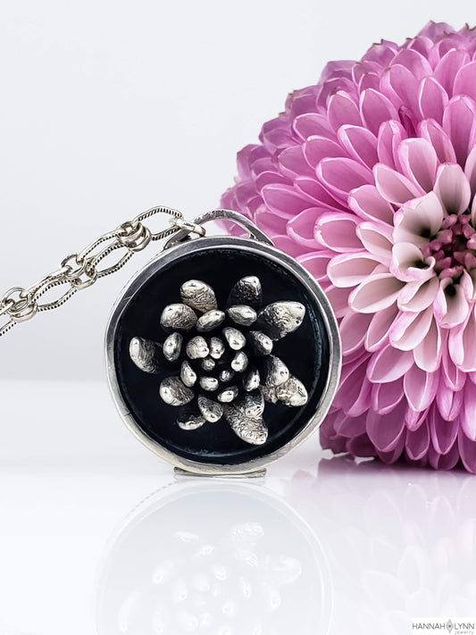 Large Stamped Pot Succulent Necklace