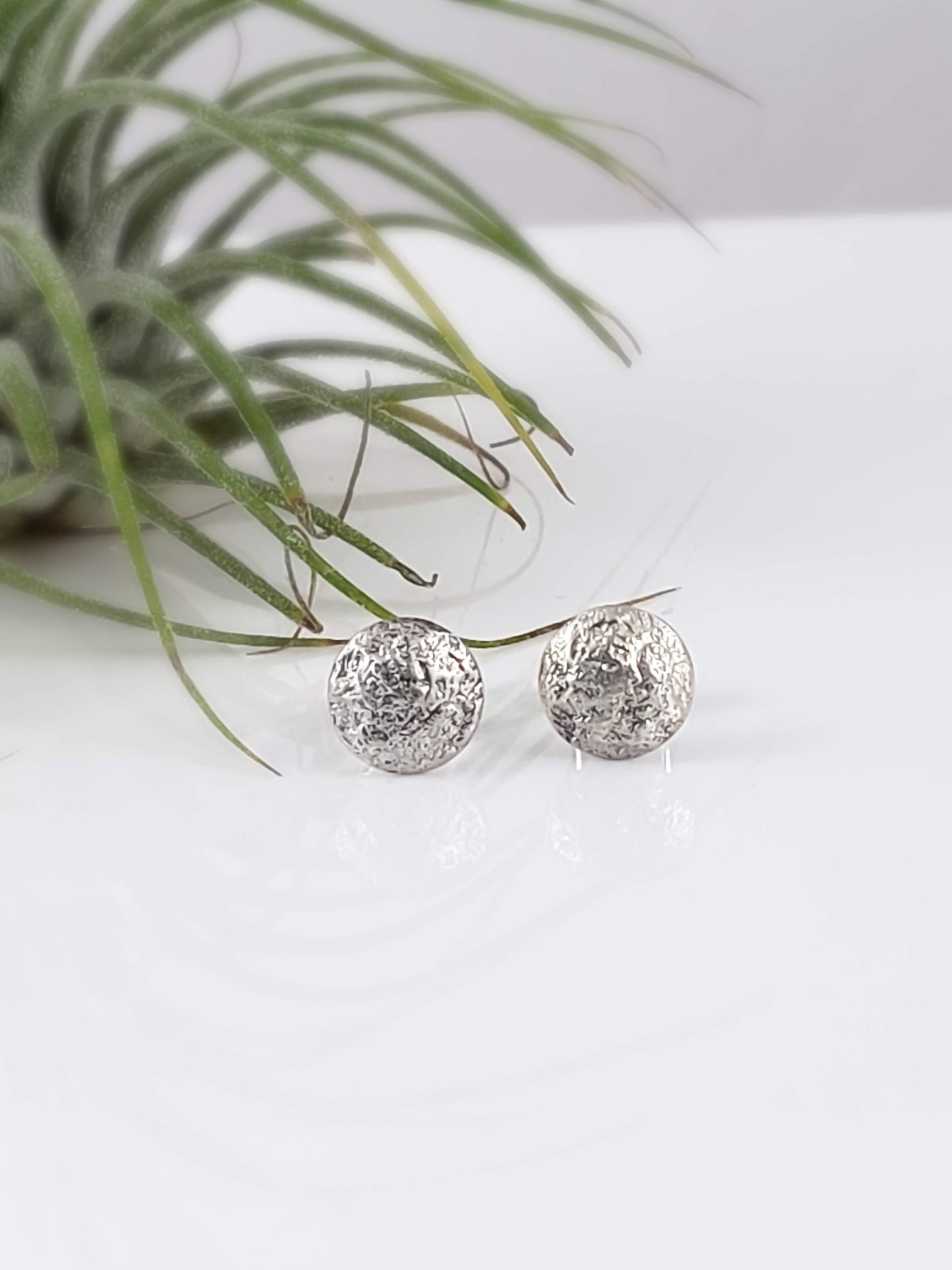 Moon Child Stud Earrings - Silver or Bronze