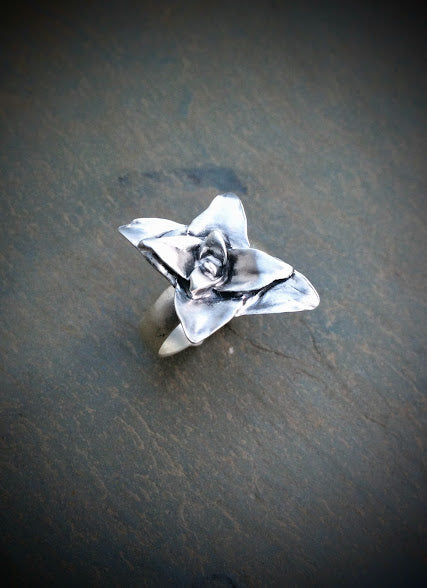Silver Succulent Plant Ring