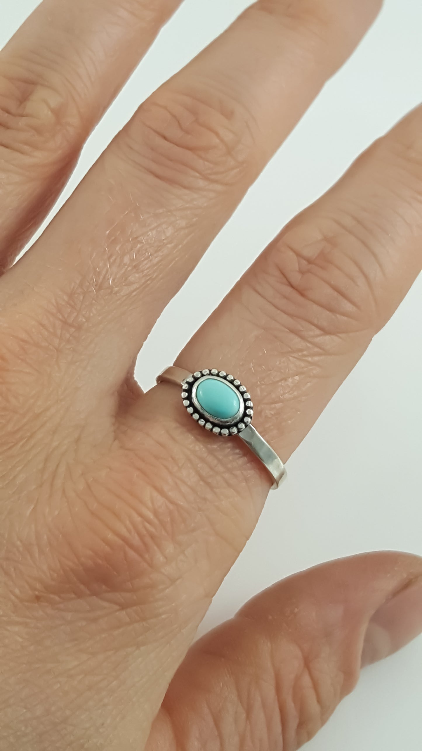 Dainty Sleeping Beauty Turquoise Ring