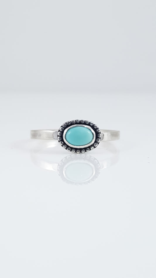 Dainty Sleeping Beauty Turquoise Ring