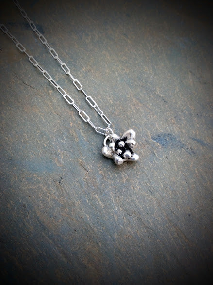 Silver Succulent Cluster Necklace