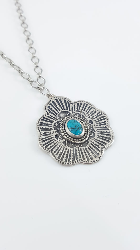 Turquoise Mandala Necklace